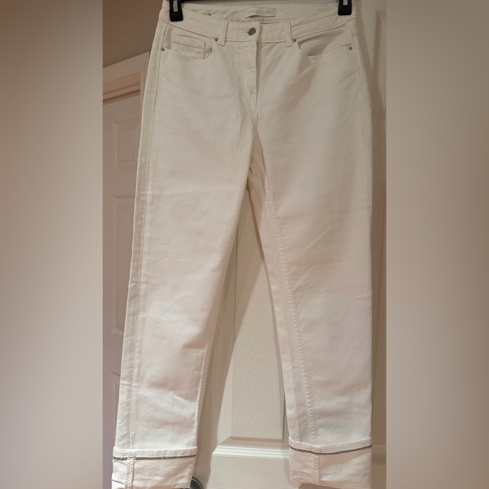 Fabiana Filippi Women's White Straight Leg Jeans